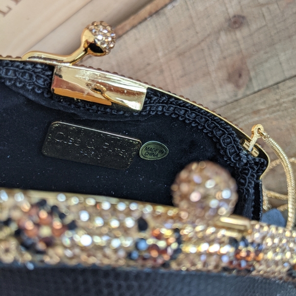 Cleo & Patek Paris leather and crystal beaded evening bag - Picture 9 of 11
